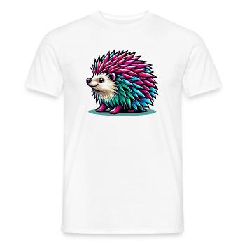 Hedgehog - Men's T-Shirt - white - Front - AI Model Male 178 dark (178cm)