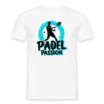 Padel Passion T-Shirt Mugs à Capuche - T-shirt homme - blanc - Devant - AI Model Male 178 dark (178cm)