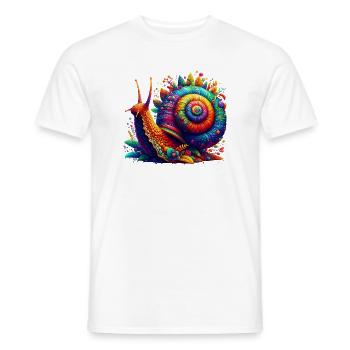 Escargot - T-shirt homme - blanc - Devant - AI Model Male 178 dark (178cm)