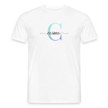 C| Monogramm | Name | Cosmo| Watercolor - Männer T-Shirt - Weiß - Vorne - AI Model Male 178 dark (178cm)