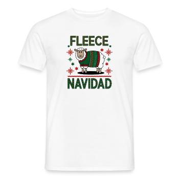 Festive Sheep Christmas Sweater Design - Men's T-Shirt - white - Front - AI Model Male 178 dark (178cm)