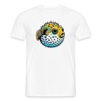 Kugelfisch - Männer T-Shirt - Weiß - Vorne - AI Model Male 178 dark (178cm)
