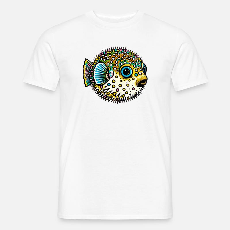 Kugelfisch - Männer T-Shirt - Weiß