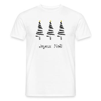 TANNE. WEIHNACHTEN. FROHE WEIHNACHTEN. ALLES GUTE ZUM NEUEN JAHR - Männer T-Shirt - Weiß - Vorne - AI Model Male 178 dark (178cm)
