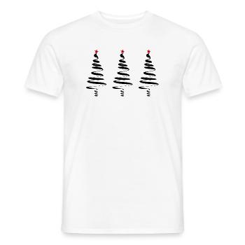 TANNE. WEIHNACHTEN. FROHE WEIHNACHTEN. ALLES GUTE ZUM NEUEN JAHR - Männer T-Shirt - Weiß - Vorne - AI Model Male 178 dark (178cm)