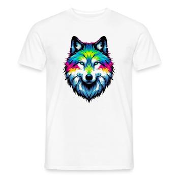 Wolf - Männer T-Shirt - Weiß - Vorne - AI Model Male 178 dark (178cm)