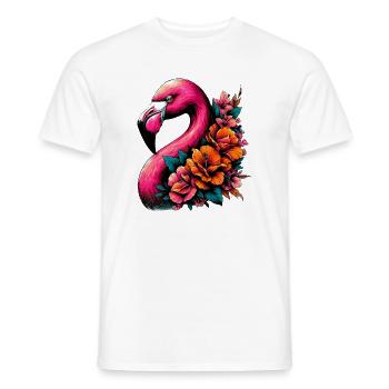 Flamant - T-shirt homme - blanc - Devant - AI Model Male 178 dark (178cm)
