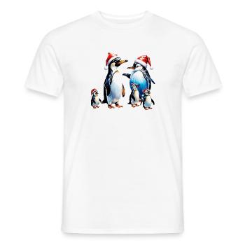 Cute Penguins - Men's T-Shirt - white - Front - AI Model Male 178 dark (178cm)