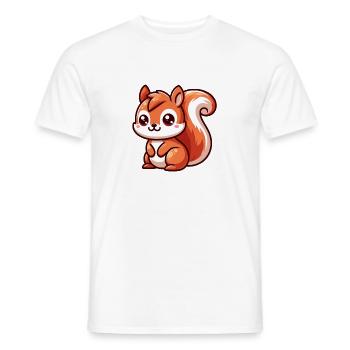 Kleines süßes Eichhörnchen - Männer T-Shirt - Weiß - Vorne - AI Model Male 178 dark (178cm)