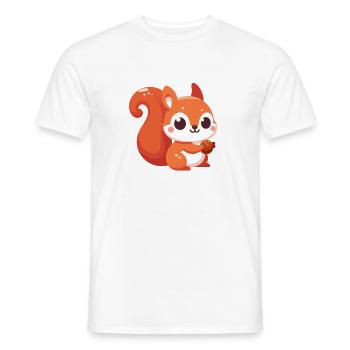 Chibi Ecureuil Kawaii - T-shirt homme - blanc - Devant - AI Model Male 178 dark (178cm)
