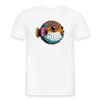 Kugelfisch - Männer T-Shirt - Weiß - Vorne - AI Model Male 178 dark (178cm)
