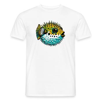 Kugelfisch - Männer T-Shirt - Weiß - Vorne - AI Model Male 178 dark (178cm)