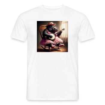 Nilpferd Banjo - Männer T-Shirt - Weiß - Vorne - AI Model Male 178 dark (178cm)