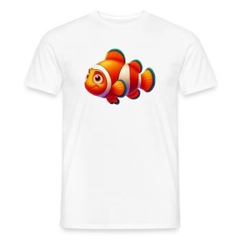 Poisson-clown - T-shirt homme - blanc - Devant - AI Model Male 178 dark (178cm)