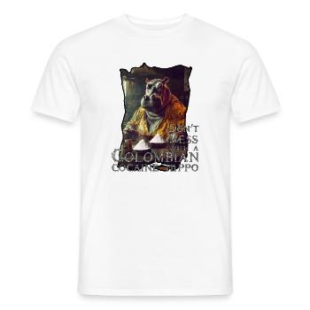 Colombian Hippo - Männer T-Shirt - Weiß - Vorne - AI Model Male 178 dark (178cm)