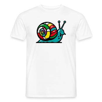 Snail - Men's T-Shirt - white - Front - AI Model Male 178 dark (178cm)