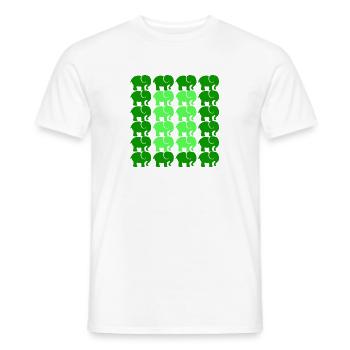 ÉLÉPHANT - T-shirt homme - blanc - Devant - AI Model Male 178 dark (178cm)