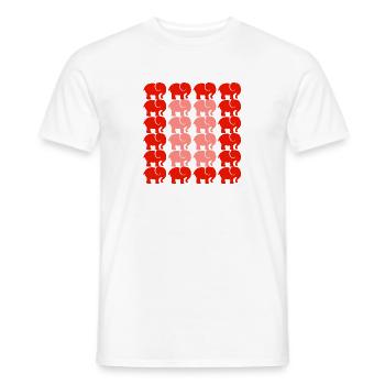 ÉLÉPHANT - T-shirt homme - blanc - Devant - AI Model Male 178 dark (178cm)