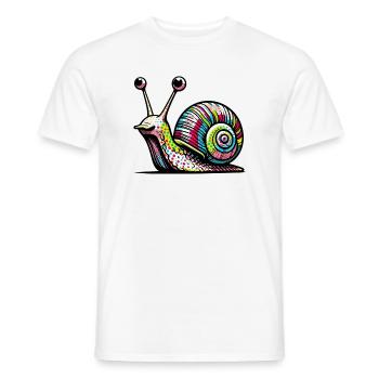 Snail - Men's T-Shirt - white - Front - AI Model Male 178 dark (178cm)