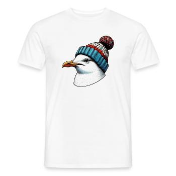 Mouette - T-shirt homme - blanc - Devant - AI Model Male 178 dark (178cm)