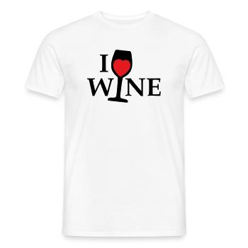 Ich liebe Wein, ich liebe Wein mit einem roten Herzen - Männer T-Shirt - Weiß - Vorne - AI Model Male 178 dark (178cm)