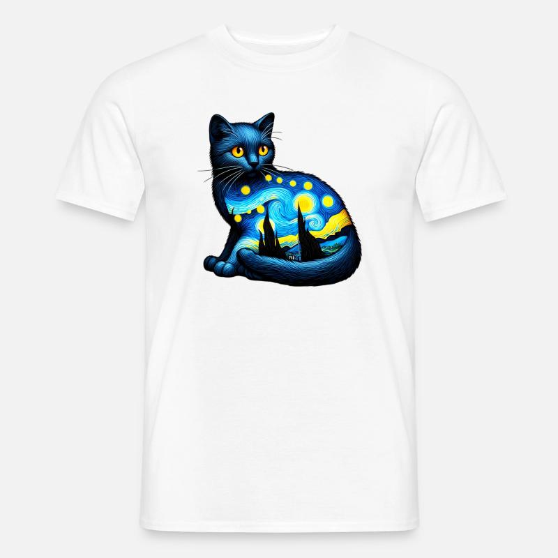 Katze - Männer T-Shirt - Weiß