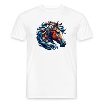 Cheval - T-shirt homme - blanc - Devant - AI Model Male 178 dark (178cm)