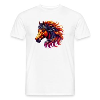 Pferd - Männer T-Shirt - Weiß - Vorne - AI Model Male 178 dark (178cm)