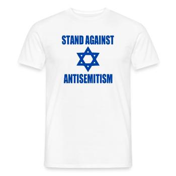 stand against antisemitism - T-shirt homme - blanc - Devant - AI Model Male 178 dark (178cm)
