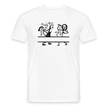 Guitarist and singer name banner - Men's T-Shirt - white - Front - AI Model Male 178 dark (178cm)