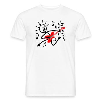 Rote E-Gitarre - Männer T-Shirt - Weiß - Vorne - AI Model Male 178 dark (178cm)