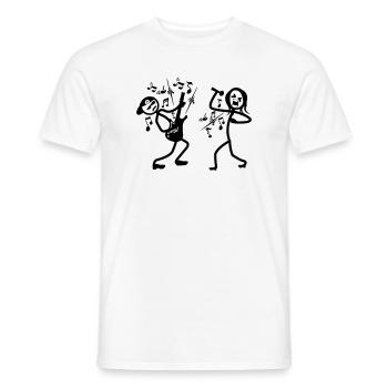 Guitarist and singer - Men's T-Shirt - white - Front - AI Model Male 178 dark (178cm)