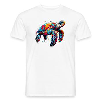 Turtle - Men's T-Shirt - white - Front - AI Model Male 178 dark (178cm)