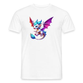 Dragon - Men's T-Shirt - white - Front - AI Model Male 178 dark (178cm)