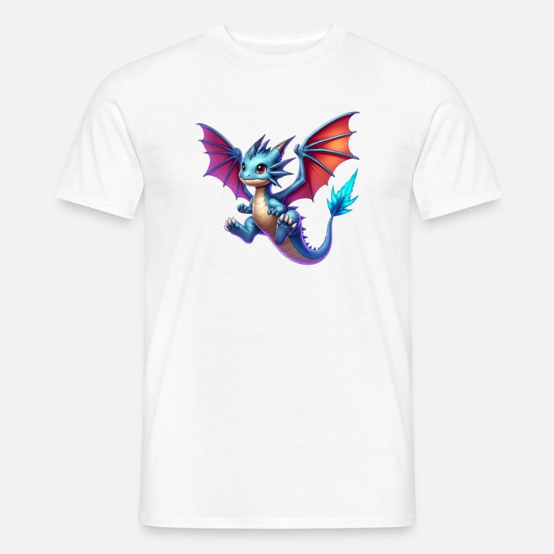Drache - Männer T-Shirt - Weiß