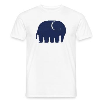 An elephant or a forest in this Fun Optical Illusi - Men's T-Shirt - white - Front - AI Model Male 178 dark (178cm)