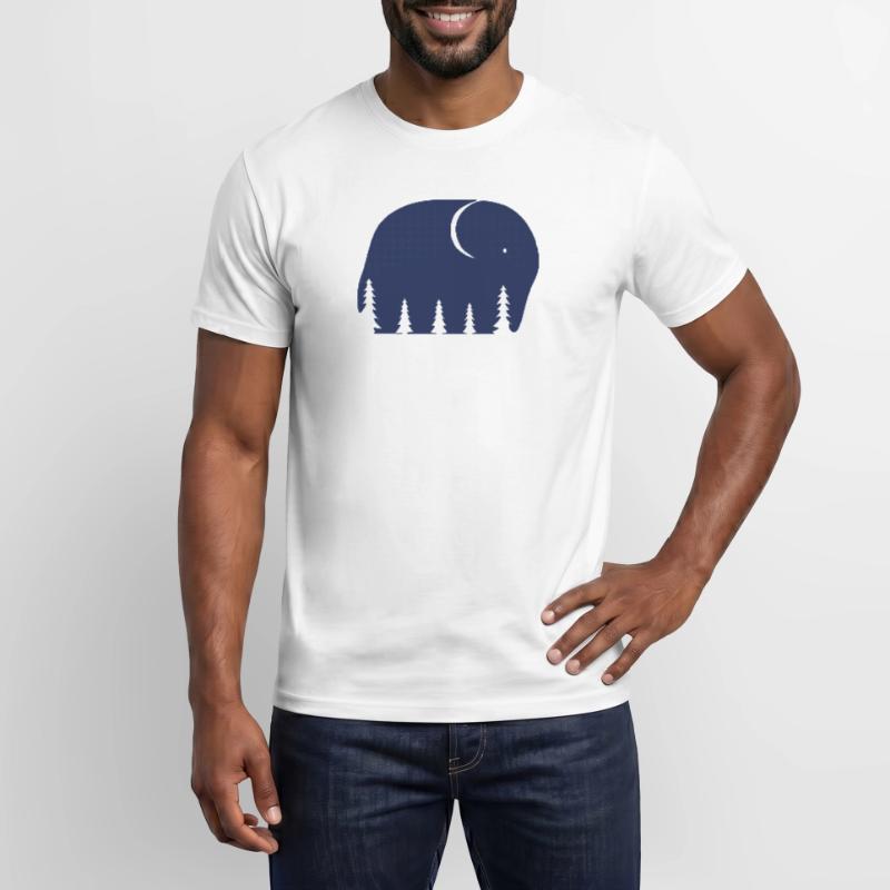 Ein Elefant oder ein Wald in dieser Fun Optical Illusi Männer T-Shirt