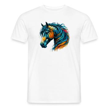 Cheval - T-shirt homme - blanc - Devant - AI Model Male 178 dark (178cm)