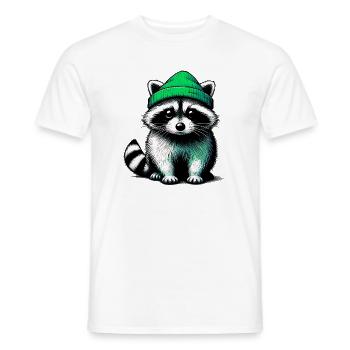 Waschbär - Männer T-Shirt - Weiß - Vorne - AI Model Male 178 dark (178cm)