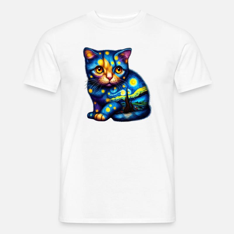 Katze - Männer T-Shirt - Weiß
