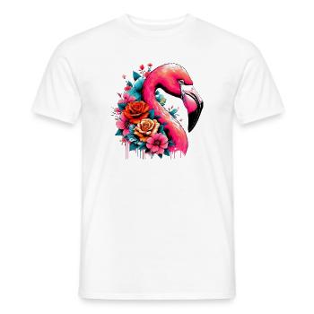 Flamant - T-shirt homme - blanc - Devant - AI Model Male 178 dark (178cm)