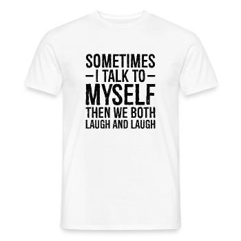 sometimes I talk to myself funny shirt - T-shirt homme - blanc - Devant - AI Model Male 178 dark (178cm)