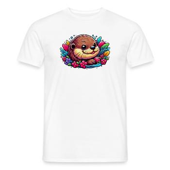 Otter - Men's T-Shirt - white - Front - AI Model Male 178 dark (178cm)