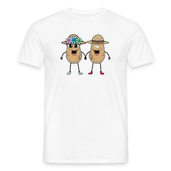 Kartoffel Kartoffeln Gemüse lustig witzig spaßig - Männer T-Shirt - Weiß - Vorne - AI Model Male 178 dark (178cm)