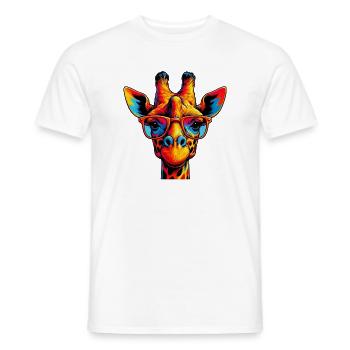 Girafe - T-shirt homme - blanc - Devant - AI Model Male 178 dark (178cm)