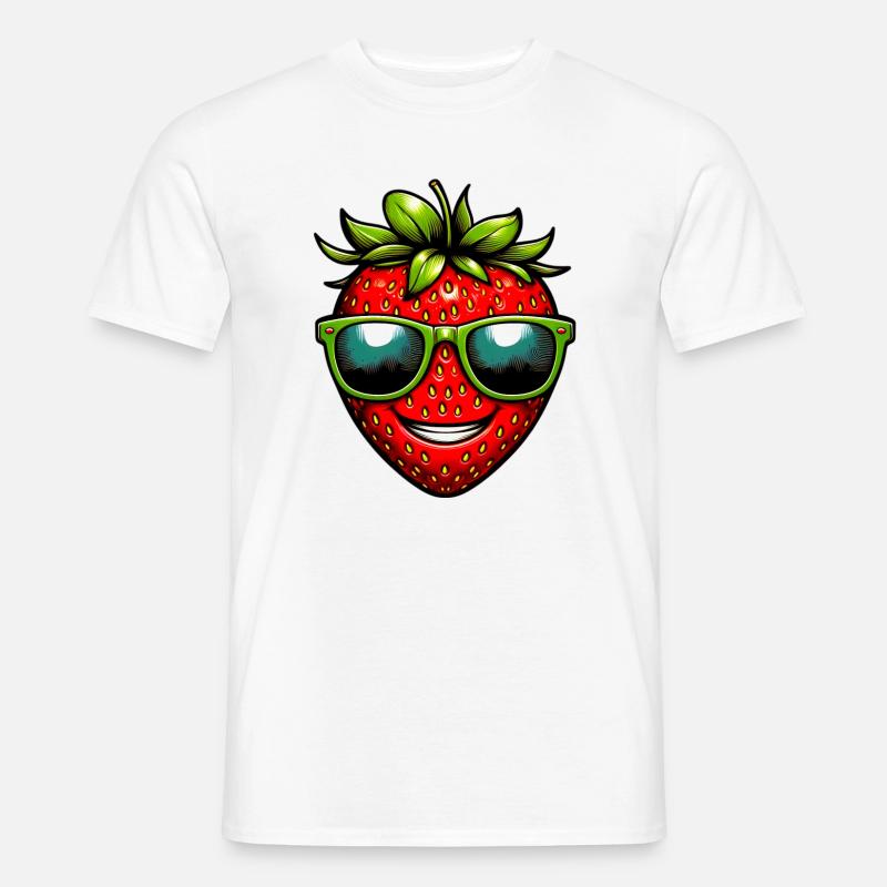 Erdbeeren Erdbeeren - Männer T-Shirt - Weiß
