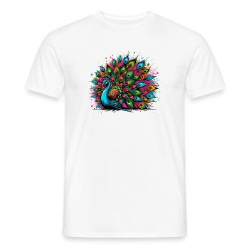 Paon - T-shirt homme - blanc - Devant - AI Model Male 178 dark (178cm)