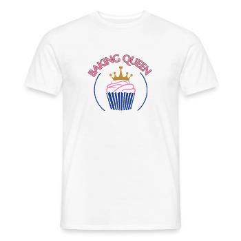 Baking Queen customizable - Men's T-Shirt - white - Front - AI Model Male 178 dark (178cm)