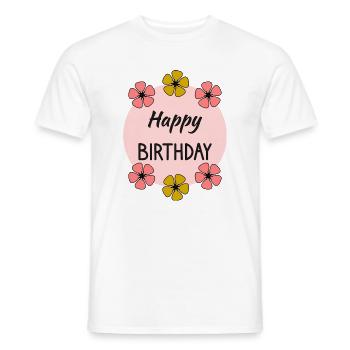 1. 1 year. 1st ANNIVERSARY. 1 YEAR ANNIVERSARY - Men's T-Shirt - white - Front - AI Model Male 178 dark (178cm)