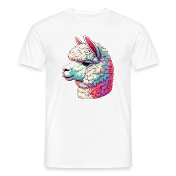 Alpaca - Men's T-Shirt - white - Front - AI Model Male 178 dark (178cm)